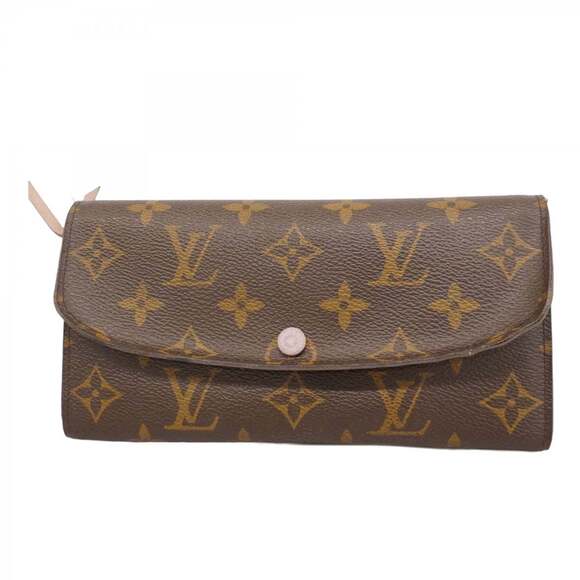 Louis Vuitton Monogram Portefeuille Emily Long Wallet M61289 Rose Ballerine W...